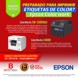 Impresora de Inyección de tinta a color ColorWorks CW-C6000A con Cortador Automático