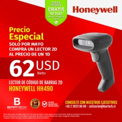 Lector de códigos de barras 1D/2D Honeywell HH490