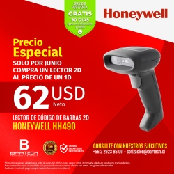 Lector de códigos de barras 1D/2D Honeywell HH490