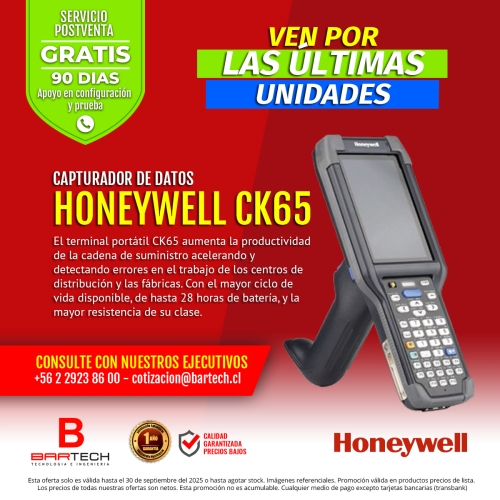 Capturador de datos Honeywell CK65