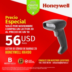 Lector de códigos de barras 1D/2D Honeywell HH490