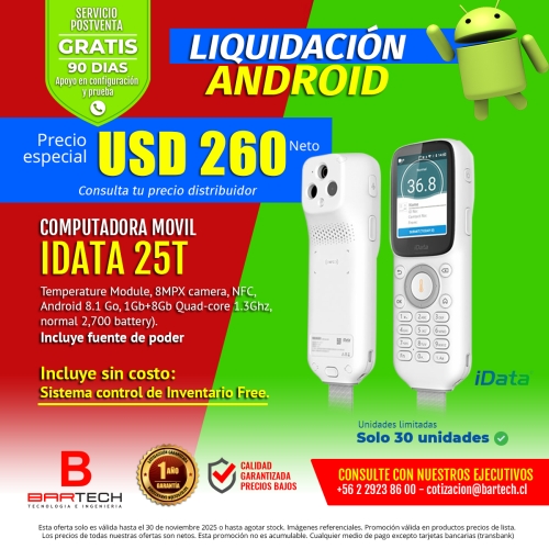 IData 25T 2-in-1Termómetro inteligente