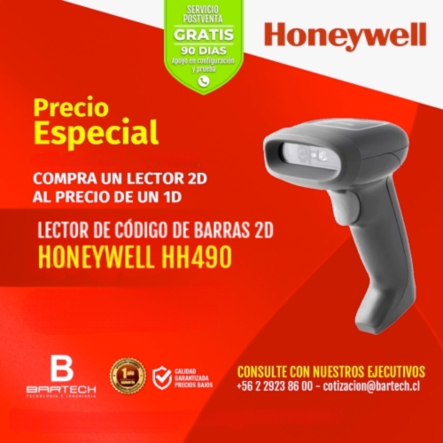 Lector de códigos de barras 1D/2D Honeywell HH490