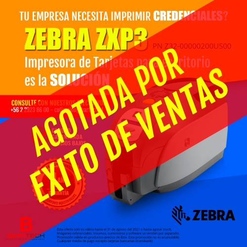 Impresora de tarjetas Zebra ZXP3